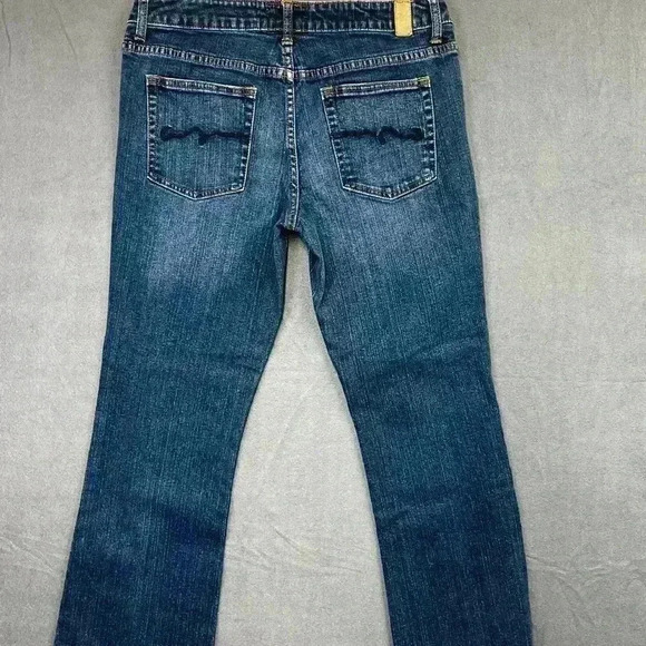 American Rag Cie Boot Cut Jeans Womens 11s Blue Denim Faded Short cute (0370) - Picture 9 of 11